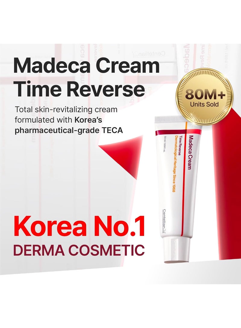 سنتيليان 24 CENTELLIAN 24 Madeca Cream Time Reverse (1.69fl oz) - Advanced Fast-Absorbing & Nourishing, Hydrates, Firms & Reduces Wrinkles, Low Irritation, Korean Skin Care Centella Asiatica, Collagen - Image 3